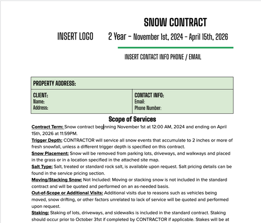 Contract Template - Snow Contract UPDATED 09/2024